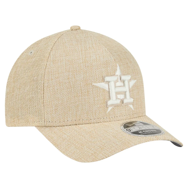 New Era Houston Astros Cotton Weave M-Crown A-Frame 9FORTY Adjustable Hat
