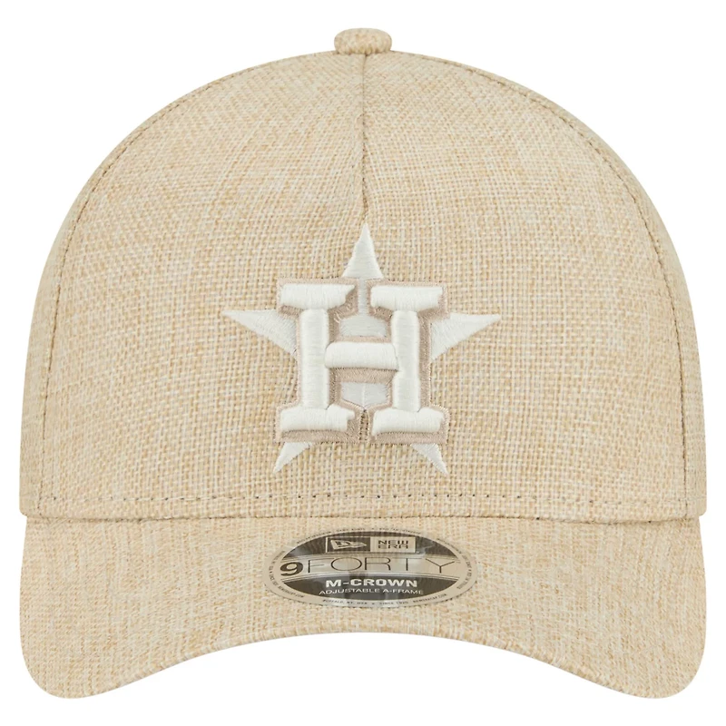 New Era Houston Astros Cotton Weave M-Crown A-Frame 9FORTY Adjustable Hat