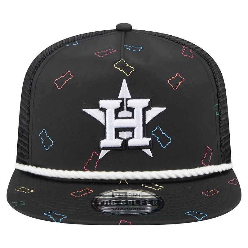 New Era Houston Astros Gummy Golfer Trucker Adjustable Hat