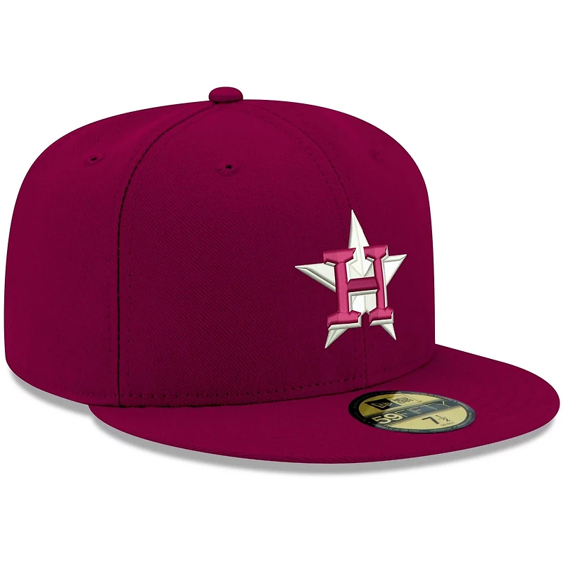 New Era Houston Astros White Logo 59FIFTY Fitted Hat