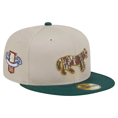 New Era Hunter Green Detroit Tigers Lifestyle Tree Bark Fill 59FIFTY Fitted Hat