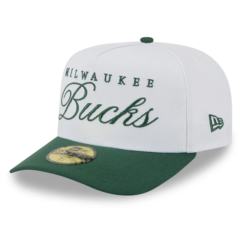 New Era Hunter Green Milwaukee Bucks 2025 NBA Draft A-Frame 59FIFTY Fitted Hat