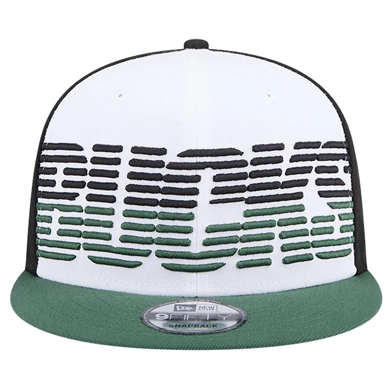 New Era Hunter Green Milwaukee Bucks Throwback Gradient Tech Font 9FIFTY Snapback Hat