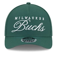 New Era Hunter Milwaukee Bucks 2025 NBA Draft M-Crown A-Frame 9FORTY Adjustable Hat