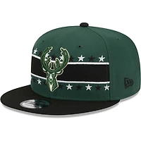 New Era Hunter Milwaukee Bucks Banded Stars 9FIFTY Snapback Hat
