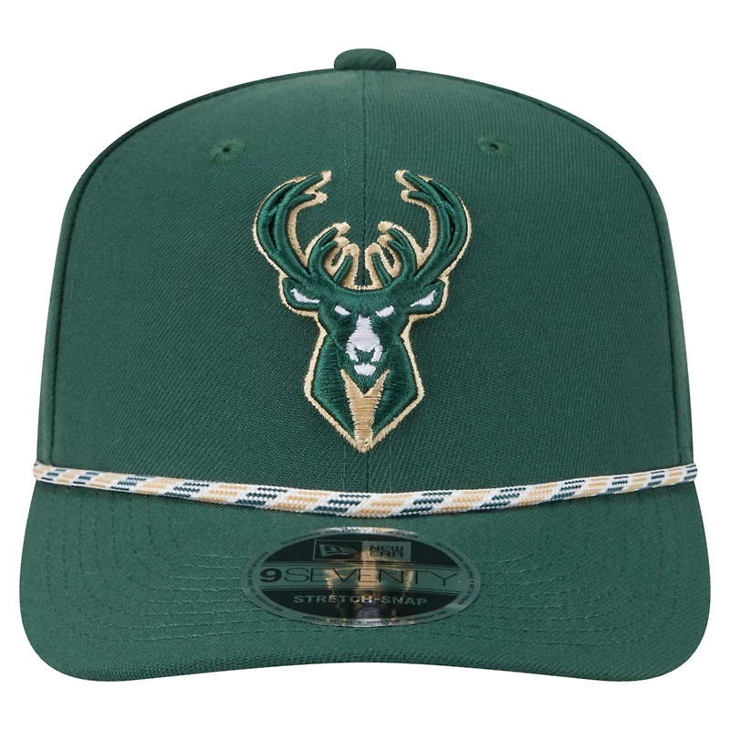 New Era Hunter Milwaukee Bucks Rope 9SEVENTY Adjustable Hat