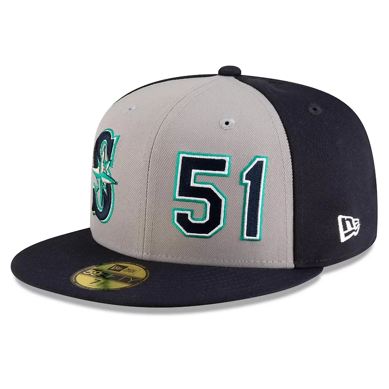 New Era Ichiro Suzuki Gray Seattle Mariners 2025 Baseball Hall of Fame 59FIFTY Fitted Hat