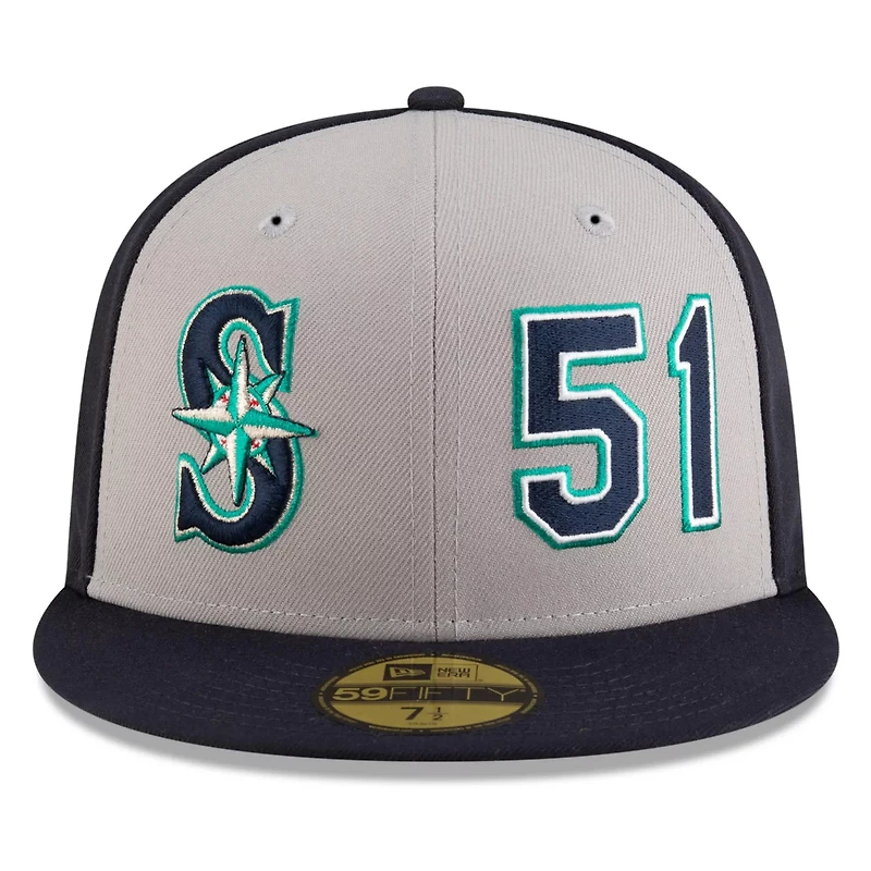 New Era Ichiro Suzuki Gray Seattle Mariners 2025 Baseball Hall of Fame 59FIFTY Fitted Hat