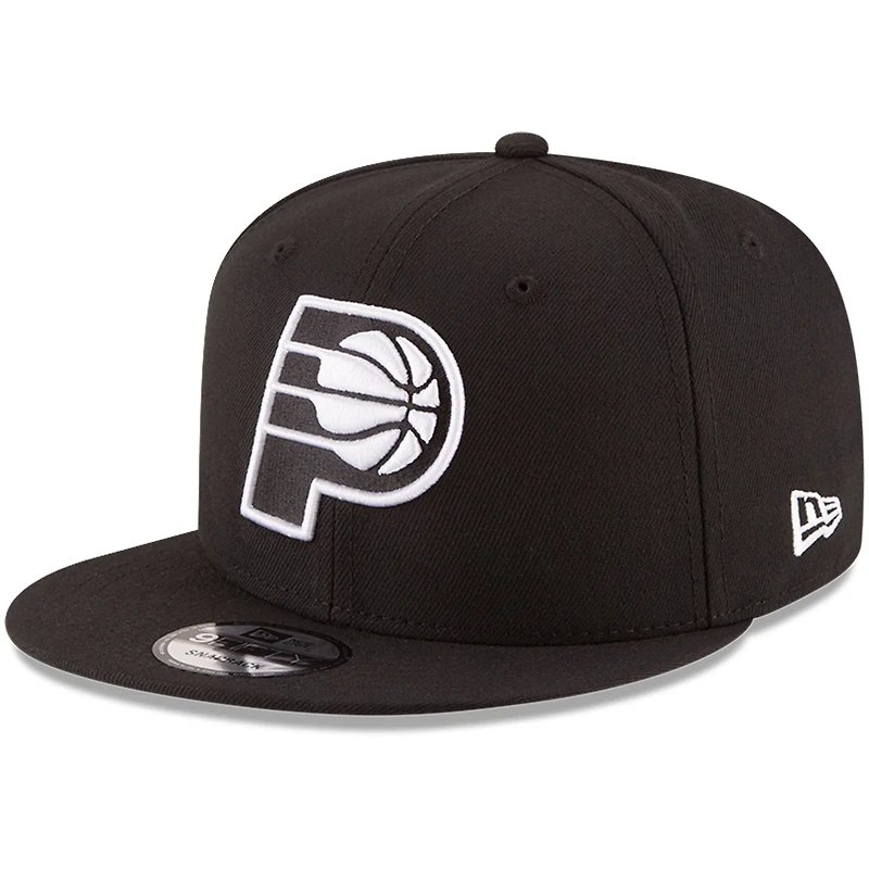 New Era Indiana Pacers  White Logo 9FIFTY Adjustable Snapback Hat