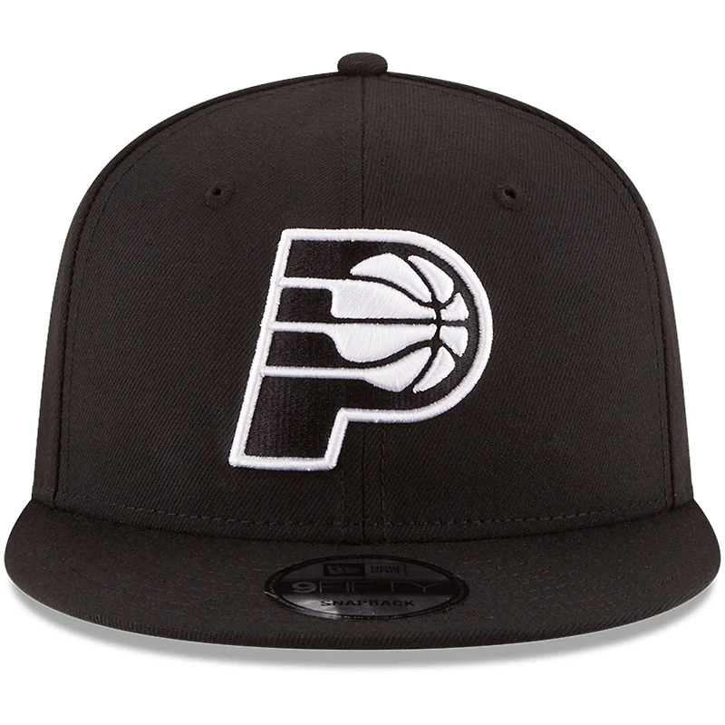 New Era Indiana Pacers  White Logo 9FIFTY Adjustable Snapback Hat