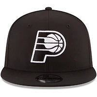 New Era Indiana Pacers  White Logo 9FIFTY Adjustable Snapback Hat