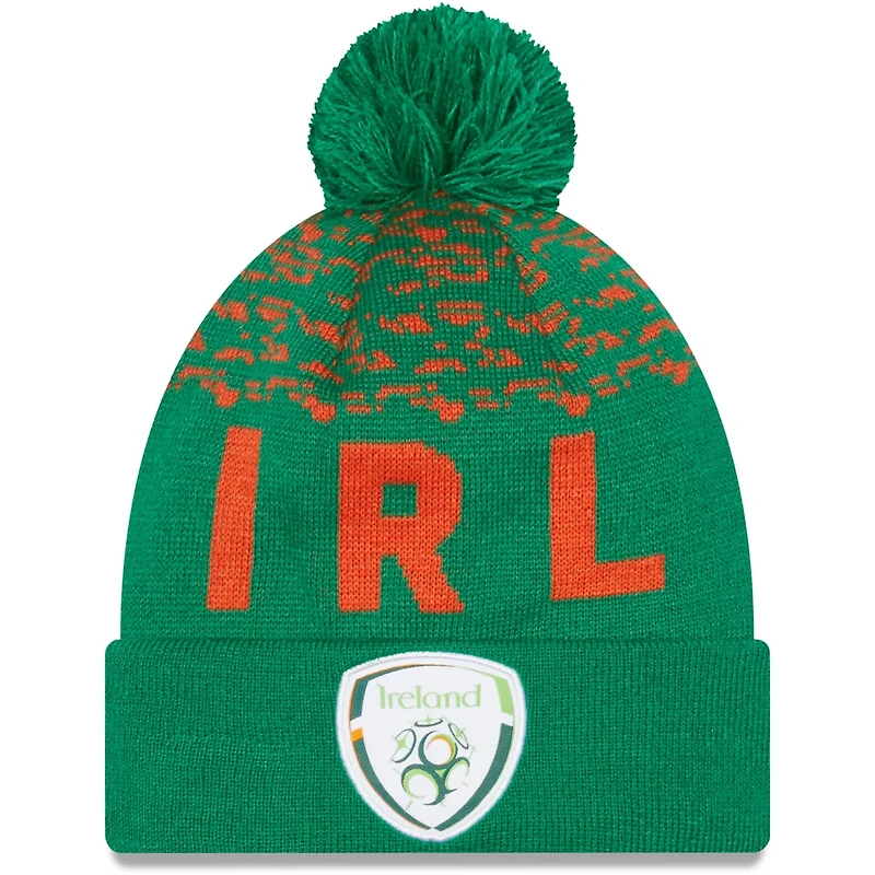 New Era Ireland National Team Marl Cuffed Knit Hat with Pom