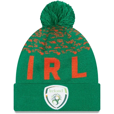 New Era Ireland National Team Marl Cuffed Knit Hat with Pom