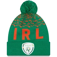 New Era Ireland National Team Marl Cuffed Knit Hat with Pom