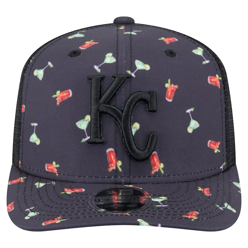 New Era Kansas City Royals Adventure Drinks Pattern 9SEVENTY Stretch-Snap Hat