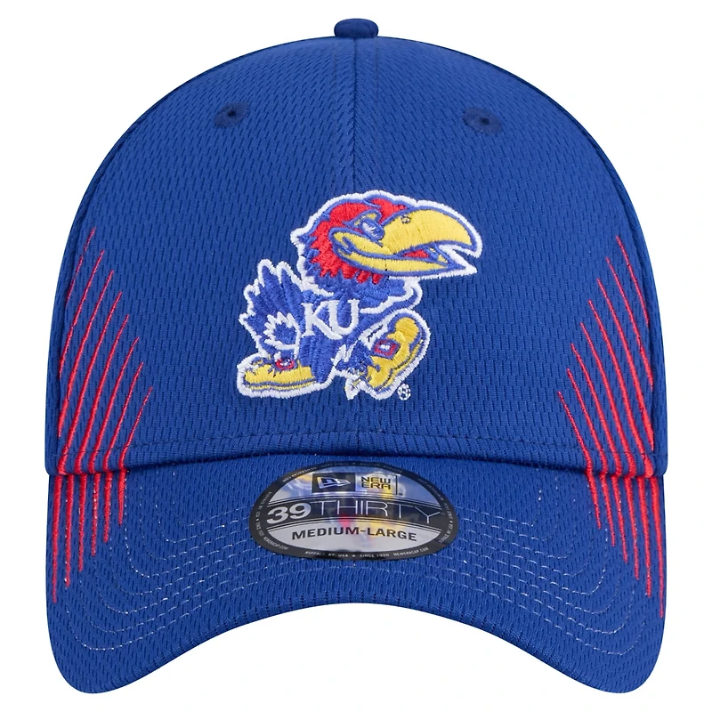 New Era Kansas Jayhawks Active Slash Sides 39THIRTY Flex Hat