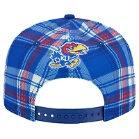New Era Kansas Jayhawks Plaid 9FIFTY Snapback Hat
