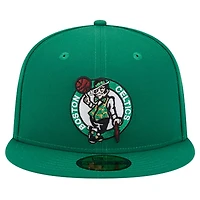 New Era Kelly Boston Celtics Court Sport Leather Applique 59FIFTY Fitted Hat