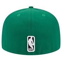 New Era Kelly Boston Celtics Court Sport Leather Applique 59FIFTY Fitted Hat