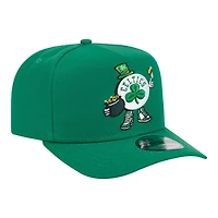 New Era Kelly Boston Celtics Injection Cartoon Logo A-Frame 9FIFTY Adjustable Hat