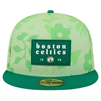 New Era Kelly Boston Celtics Palm Fronds 2-Tone 59FIFTY Fitted Hat