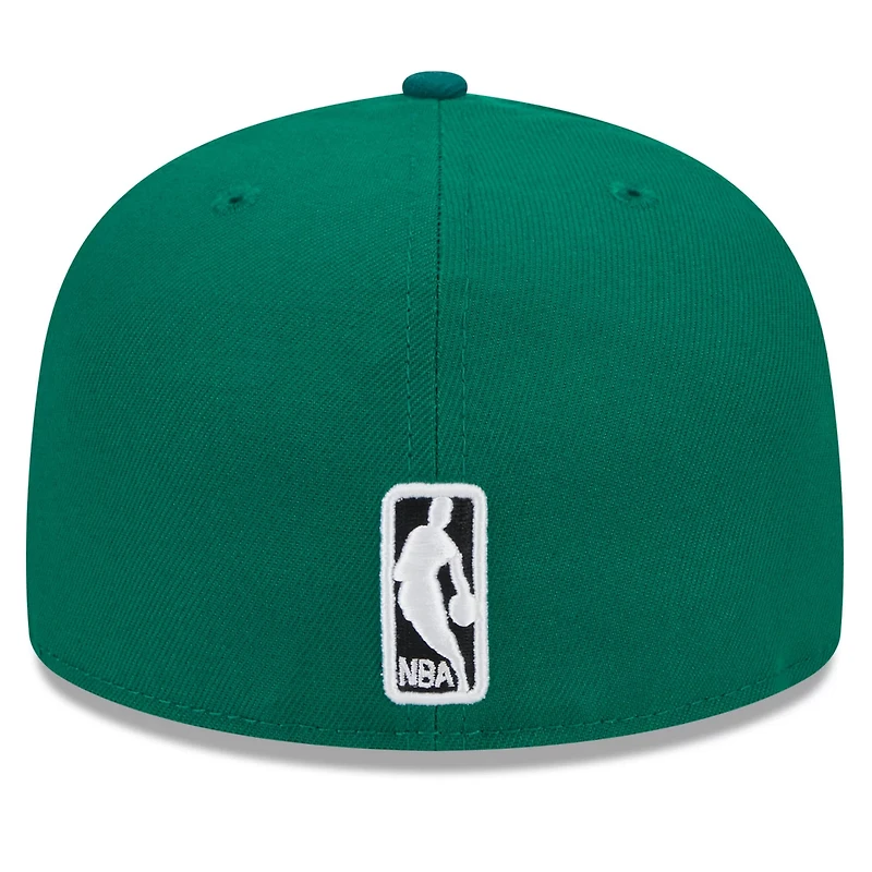 New Era Kelly Boston Celtics Rally Drive Checkerboard 59FIFTY Crown Fitted Hat