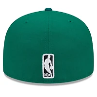 New Era Kelly Boston Celtics Rally Drive Checkerboard 59FIFTY Crown Fitted Hat