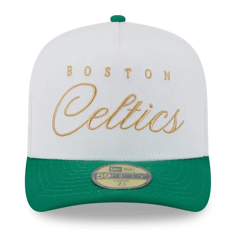 New Era Kelly Green Boston Celtics 2025 NBA Draft A-Frame 59FIFTY Fitted Hat