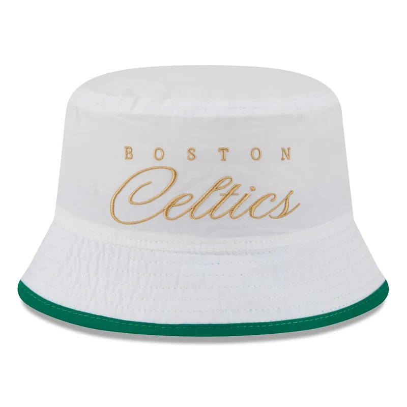 New Era Kelly Green Boston Celtics 2025 NBA Draft Nylon Bucket Hat