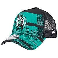 New Era Kelly Green Boston Celtics Tip Off A-Frame Trucker 9FORTY Adjustable Hat
