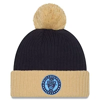 New Era Khaki Philadelphia Union 2025 Jersey Hook Cuffed Knit Hat with Pom