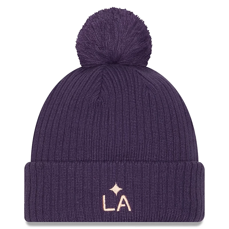 New Era LA Galaxy 2025 Jersey Hook Cuffed Knit Hat with Pom