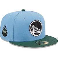 New Era Light /Green Golden State Warriors Two-Tone 59FIFTY Fitted Hat