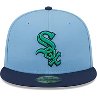 New Era Light /Navy Chicago White Sox Green Undervisor 59FIFTY Fitted Hat