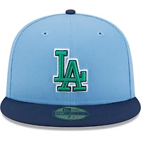 New Era Light /Navy Los Angeles Dodgers Green Undervisor 59FIFTY Fitted Hat