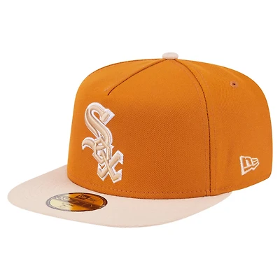 New Era Light Beige Chicago White Sox Two-Tone Color Pack A-Frame 59FIFTY Fitted Hat