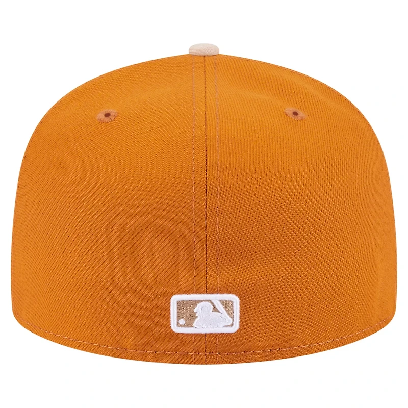 New Era Light Beige Los Angeles Dodgers Two-Tone Color Pack A-Frame 59FIFTY Fitted Hat