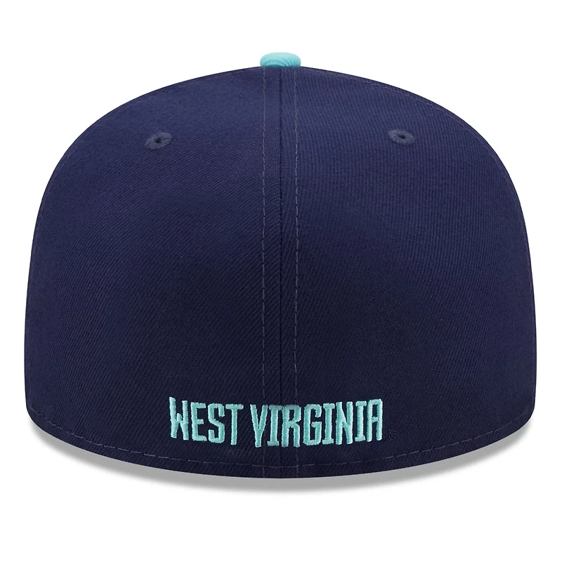 New Era /Light Blue West Virginia Mountaineers 59FIFTY Fitted Hat