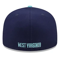 New Era /Light Blue West Virginia Mountaineers 59FIFTY Fitted Hat
