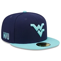 New Era /Light Blue West Virginia Mountaineers 59FIFTY Fitted Hat
