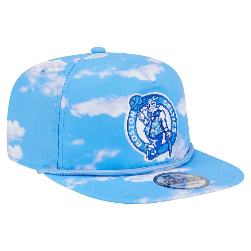 New Era Light Boston Celtics Head in the Clouds Golfer Rope Adjustable Hat