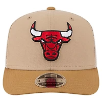 New Era Light Brown Chicago Bulls Two-Tone 9SEVENTY Adjustable Trucker Hat