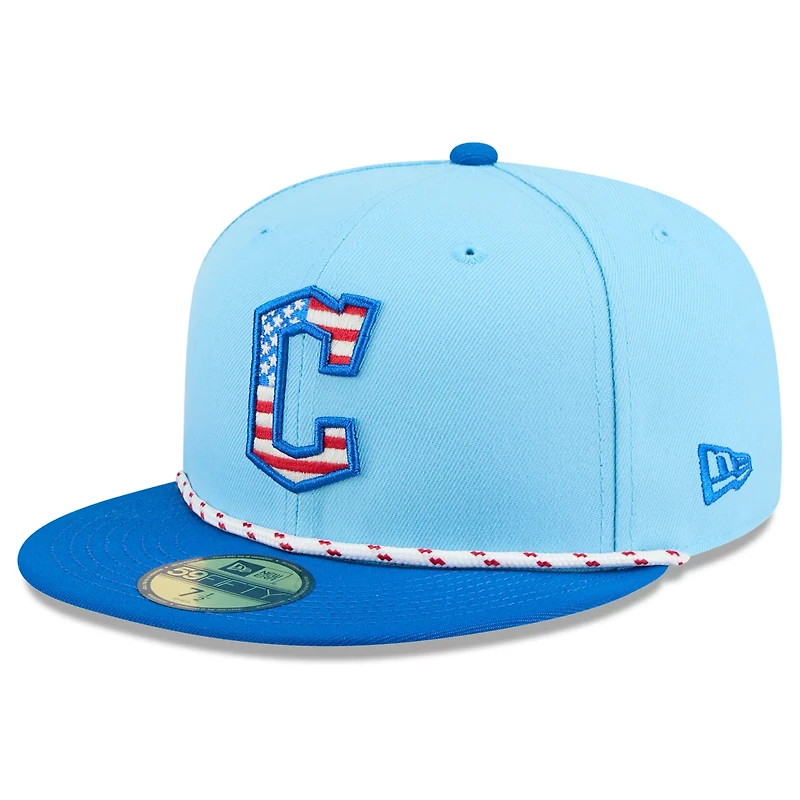 New Era Light Cleveland Guardians 2025 Fourth of July 59FIFTY Fitted Hat