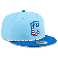 New Era Light Cleveland Guardians 2025 Fourth of July 59FIFTY Fitted Hat