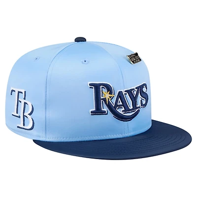 New Era Light Navy Tampa Bay Rays Satin 59FIFTY Fitted Hat