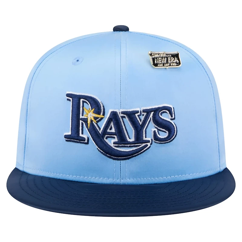 New Era Light Navy Tampa Bay Rays Satin 59FIFTY Fitted Hat