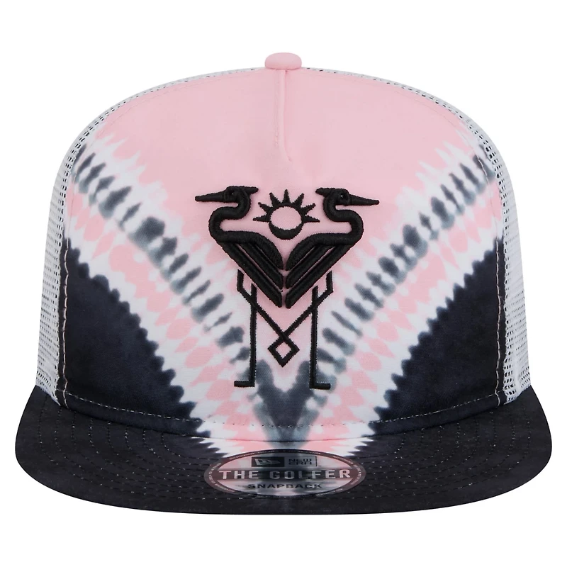 New Era Light Pink Inter Miami CF Tie-Dye Adjustable Golfer Hat