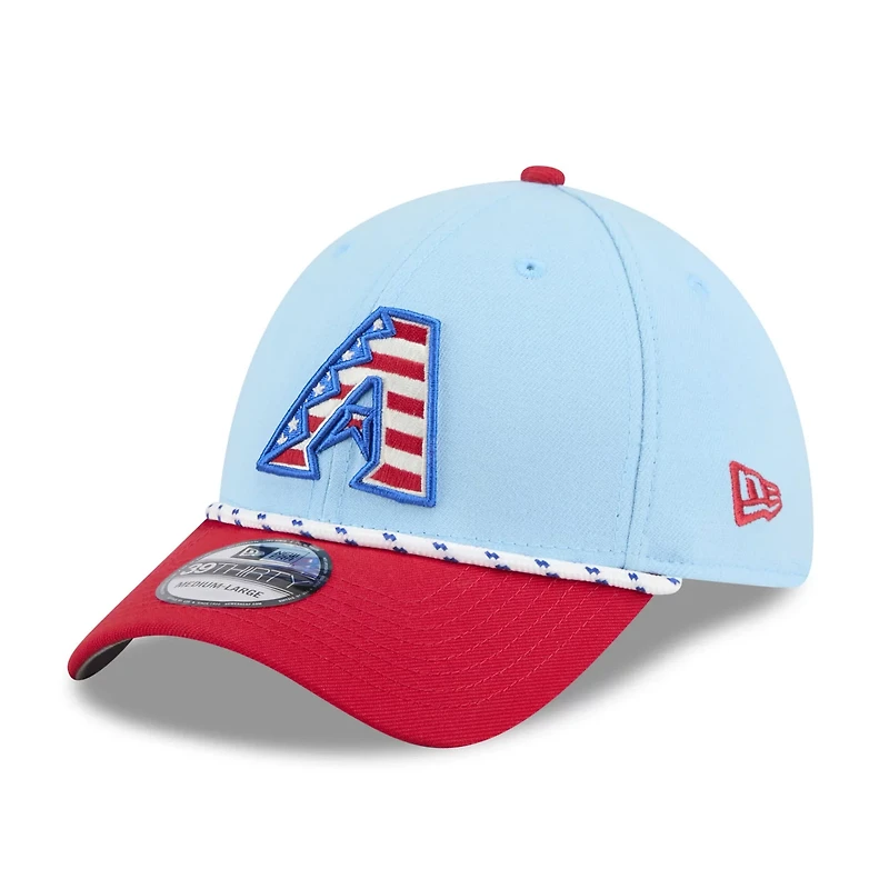 New Era Light Red Arizona Diamondbacks 2025 Fourth of July 39THIRTY Flex Hat