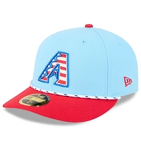 New Era Light Red Arizona Diamondbacks 2025 Fourth of July Low Profile 59FIFTY Fitted Hat
