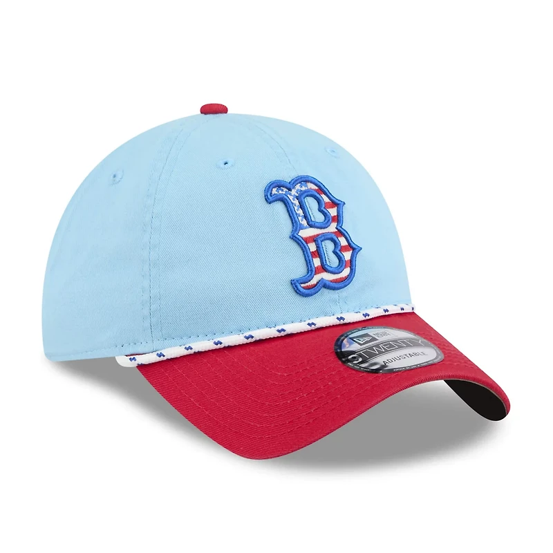 New Era Light Red Boston Red Sox 2025 Fourth of July 9TWENTY Adjustable Hat